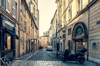 city, aix-en-provence, provence, france, europe, south of france, french culture, street life, motorcycle, bike, busy