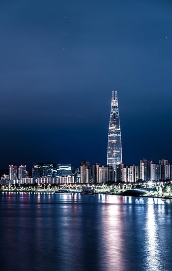 서울, 야경, 시티, 한강, 서울의 야경, 밤 사진, 롯데 타워, 탑