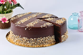 ferrero rocher kage, kage, dessert, lækker, sød, bage, fødselsdag, spise, fløde, kager, chokolade