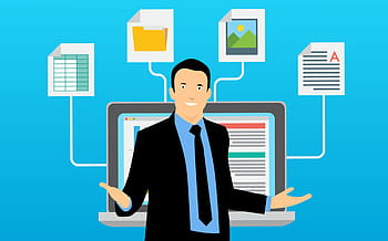 business man illustration, business metrics charts, displays., seo, data, big data, analytics, site, database, analysis, data center