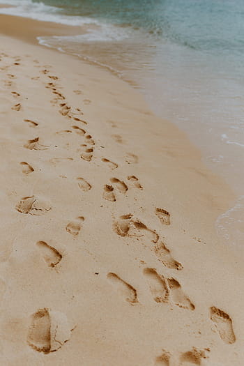 jejak kaki, berpasir, pantai, portugal, kaki, samudra, pasir, laut, musim panas, Eropa, berjalan