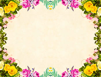 colorful, frame, multi, colored, flowers, light background, flower, background, floral, vintage, roses