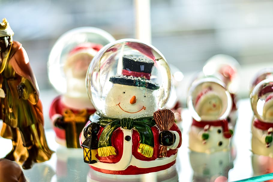 santa claus, christmas, ornament beautiful, crystal ball, december