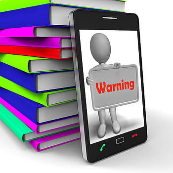 telefono di avviso, mostrando, pericoloso, attento, consigliare, allarme, mettere in guardia, stai attento, diffidare, attenzione, avvertire