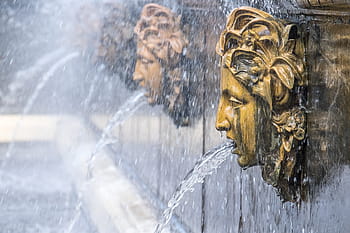 peterhof, petersburg, fontána, Rusko, voda, barokní, atmosféra, umělecká díla, detail, atmosférický, mystický
