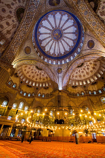 interiér, Rozsviť, mešita, krocan, Istanbul, staré Město, cestovní ruch, Asie, modrá mešita, architektura, náboženství