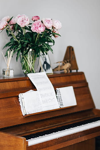 antiguo, piano, partituras, vintage, interior, nadie, teclado, de madera, música, sin gente, marfil