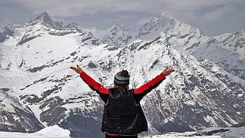アルプス山脈、 ツェルマット、 彼女、 トップス、 歓喜、 雪、 冬、 山、 コールド、 氷、 ハイキング