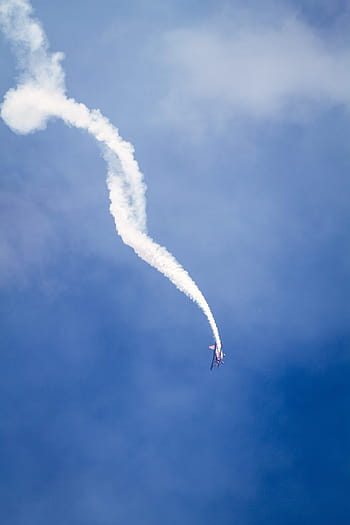 fumée, avion, ciel, en volant, air, bleu, vol, acrobaties aériennes, véhicule, nuage, jet