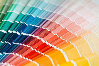 Průvodce barevnou paletou, průvodce., katalog vzorových barev, katalog., malování, malovat, barvitý, barvy, malíř, paleta, pantone