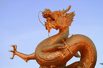 dragon, statue, sculpture, china, asian, culture, strong, tourism, decoration, travel, chinese