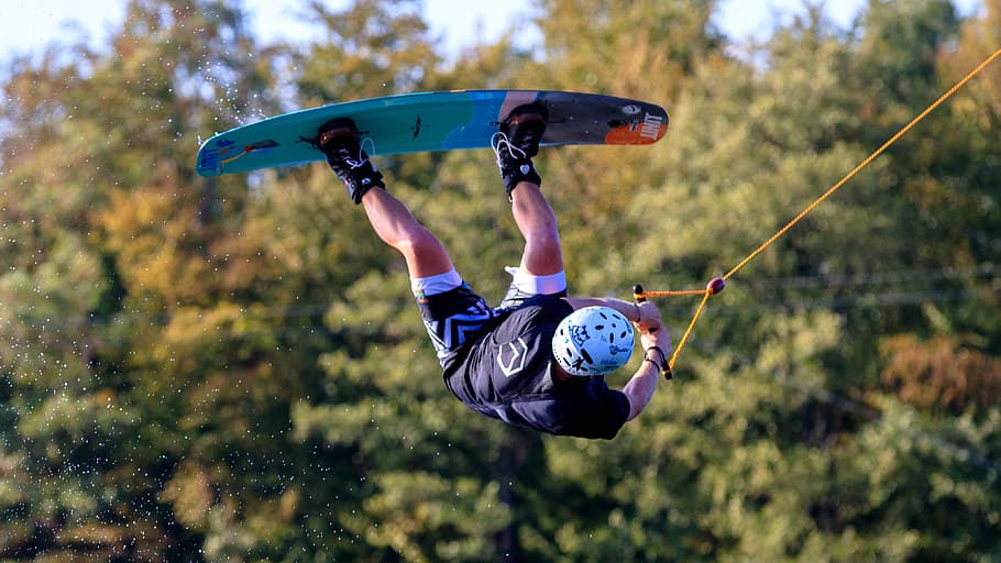 velryba, voda, sport, vodní sporty, wakeboard, volný čas, jezero, akce, sportovní sporty