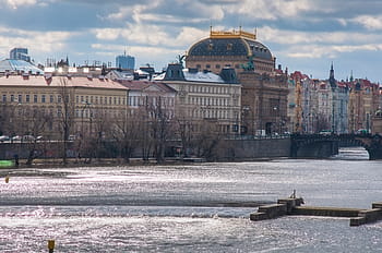 Praha, Česká republika, město, architektura, Evropa, kostel, národní divadlo, vltava