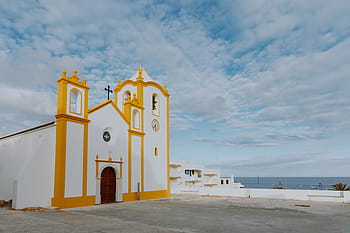 gereja, desa, luz, lagos, wilayah algarve, portugal, musim panas, cerah, agama, Eropa, bersejarah