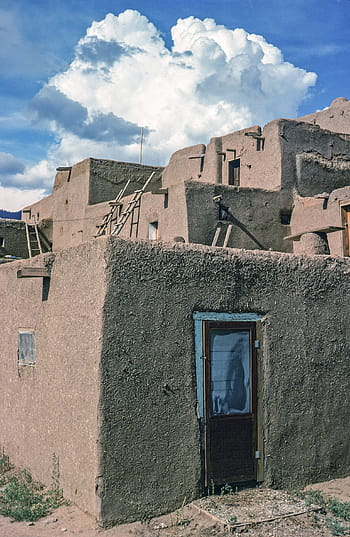 view, adobe house door, taos pueblo, new, mexico usa, adobe, architecture, beautiful, blue, desert, doors