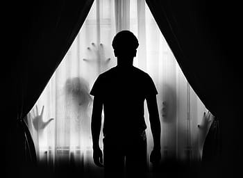 Menschen, Mann, Erwachsene, Silhouette, Schatten, Licht, Geheimnis, dunkel