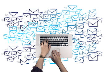 klávesnice, ruce, napsat, vstup, e-mailem, pošta, Kontakt, písmena, nadbytek, spam, Internet