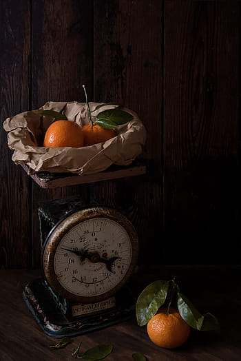 vintage, scale, fruit, oranges, weight, kilogram, grams, pounds, food, paper bag