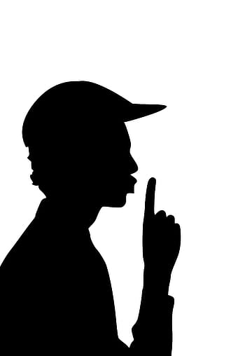man shushing, silhouette., silhouette, silence, secret, whisper, hush, quiet, silent, shh, expression