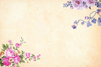 vintage, flower, background, watercolor, floral, border, garden, frame, spring, card, art