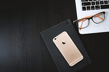 working, black, table, laptop, smartphone, diary