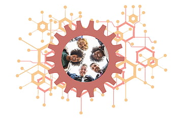 teamwork, team, gear, gears, drive, personal, group, silhouettes, man, woman, cooperate