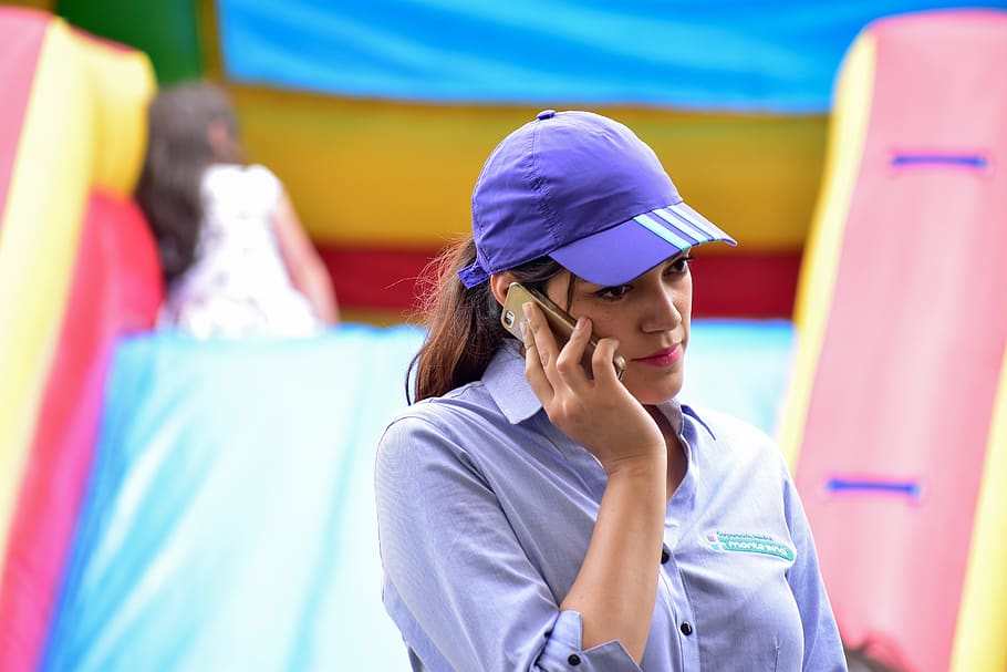 girl talking on a cell phone, phone, speaking, women, business