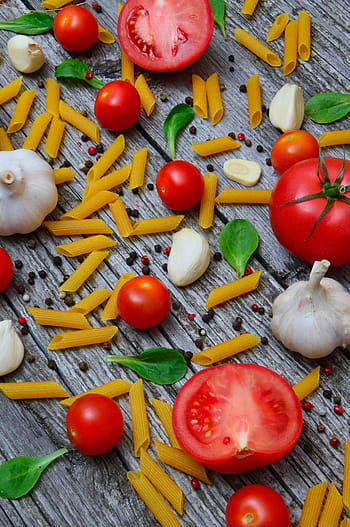 zelenina, rajčata, pepř, Červené, dřevo, nálada, zdravý, čerstvý, jídlo, vegetariánský, drsný