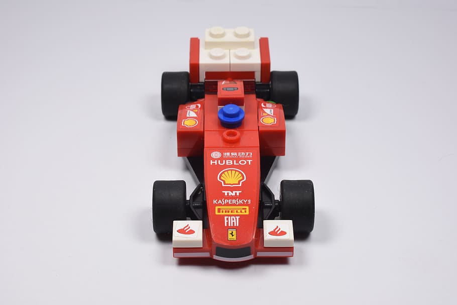 bloky lego, lego auto, lego, červené auto, zadní