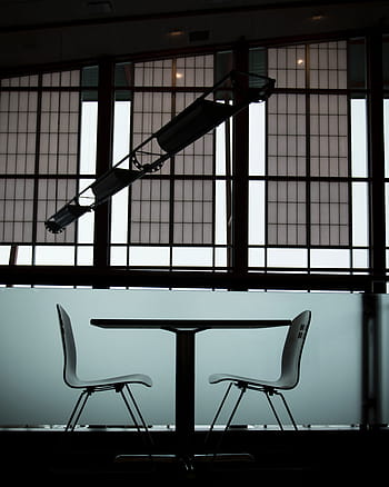 table, chairs, inside, indoor, building, office, window