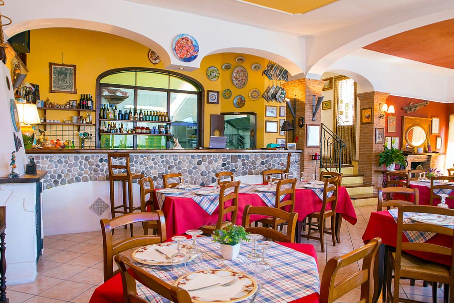 restaurace, západy slunce, costiera, jídlo, Dovolená, relaxace, cestovní ruch, občerstvení, romantika