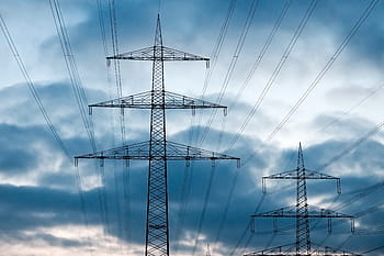 現在、 電力線、 エネルギー、 電気、 電源、 高電圧、 ストロマキャスト、 技術、 空、 パイロン、 ライン