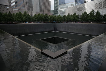 corner view, fountain, september 11 memorial, &, museum, new, york, 9-11, 9-11-2001, Anniversary, Architecture