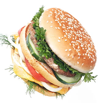 hamburger, burger, food, fast, salad, diet, grilled, meal, dinner, sandwich, closeup