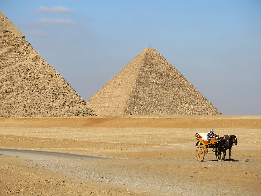 pyramida, poušť, velbloud, pharaonic, písek, hrob, cestovat, suchý, cestovní ruch, mauzoleum, nebe