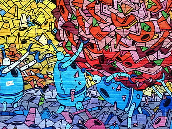 graffiti, nástěnná malba, stříkací barva
