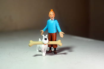 adult, man, male, dog, bone, snowy, tintin, anime, cartoon, comic, book