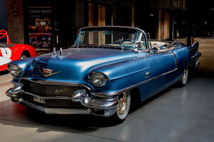 auto, cadillac, oldtimer, chrome, classic, cabriolet, usa, vehicle, transport system, automotive