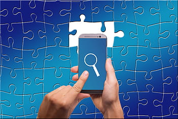 hádanka, podíl, Vyhledávání, chytrý telefon, Zvětšovací sklo, Dotyková obrazovka, zápas, dohromady, hrát si, kousky puzzle, trpělivost