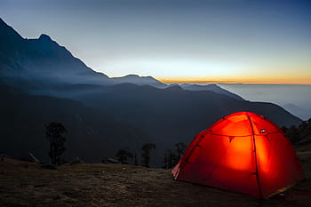mountain camping, landscape, adventure, camp, camping, hD Wallpaper, tent, tents