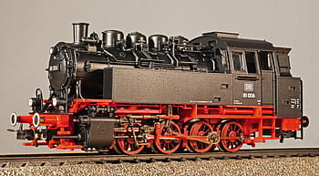 locomotiva a vapore, modello, scala h0, locomotiva del carro armato, interruttore, blocco einheits, quattro accoppiatori, manovra, deutsche bundesbahn, BR81, br 81