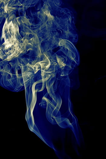 blue, background, smoke, isolated, black, smooth, shape, abstract, wave, scented, translucent