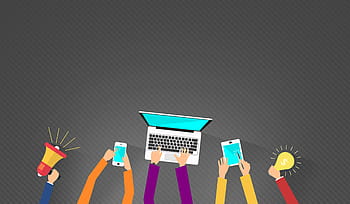 digital, marketing, -, copyspace, dark, version, business, communication, computer, concept, flat