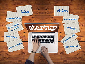 startup, start up, lancer, keyboard, skills, can, foundation, business, hand, presentation, competence