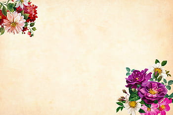 vintage, flower, background, watercolor, floral, border, garden, frame, spring, card, art