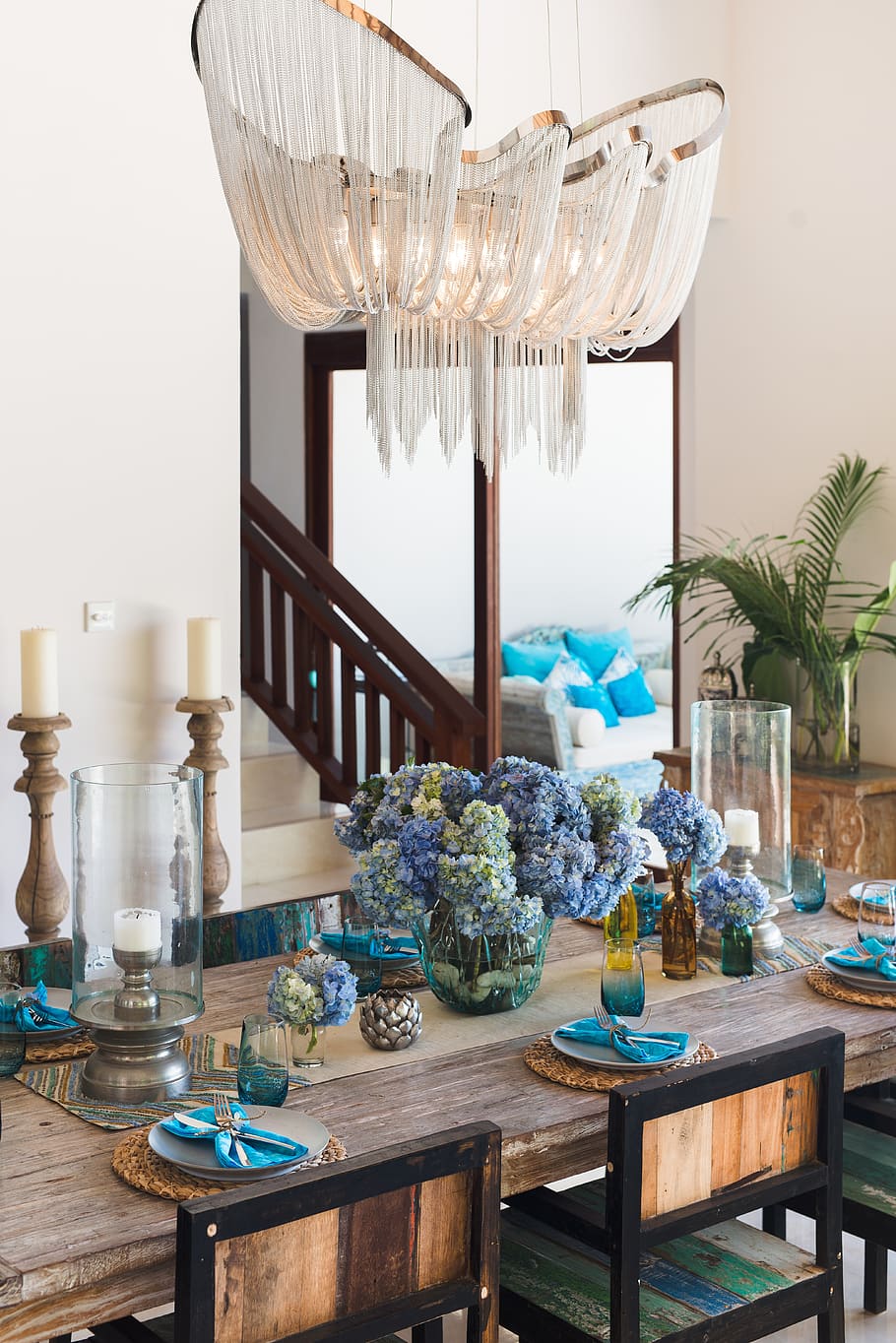 interno, villa, sala, lusso, Hotel, lussuoso, mensa, lampadario, tavolo, pranzo, antiquariato