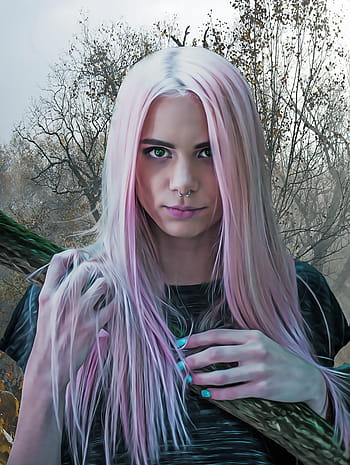 woman, female, young, beauty, model, alternative model, pink, hair, pink hair, piercing, pierced