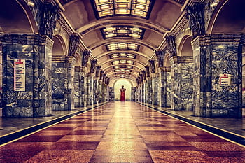 vlakové nádraží, metro, Petrohrad, Rusko, architektura, městský, stanice, stop, plošina, stanice metra, lenin