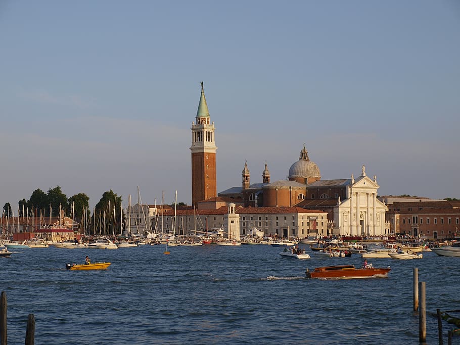 Benátky, san giorgio maggiore, Itálie, architektura, venezia, cestovat, Evropa, prázdnin, cestovní ruch, kanál, historický