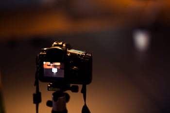 za, Fotoaparát, objektiv, temný, noc, Černá, rozmazat, kánon, dslr, stativ